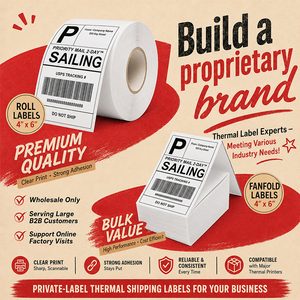 Sailing 30X20 45X20Mm 85Mm X 175Mm 80 Mm Adhesive Thermal Label Sticker <b>Roll</b> 80 X 100 - Product Image 3