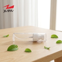 Flacon pulvérisateur rechargeable transparent en PET, flacon cosmétique de voyage, atomiseur d'eau portable vide pour maquillage avec capuchon de protection