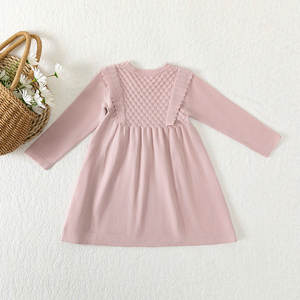 Nouveauté robe tricotée Mimixiong pour bébé, vêtements solides pour nouveau-né, vêtements à manches longues pour bébé fille - Product Image 6