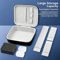 SIYOUCASE Nouvelle trousse de rangement pour insuline en EVA grande capacité pour tous les fournitures de diabète, trousse de voyage modulable pour soins du diabète