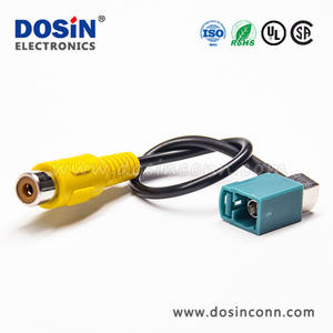 Кабель-переходник FAKRA (штекер) на <span class=keywords><strong>RCA</strong></span> (гнездо) с обжимными коннекторами и кабелем RG58, штекер-гнездо, LVDS, MINI, удлинительный, в сборе - Product Image 2