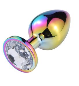 Juguete Sexual <span class=keywords><strong>Anal</strong></span> de Cristal con Forma Redonda, Base de Diamante, para Juegos Eróticos - Product Image 4