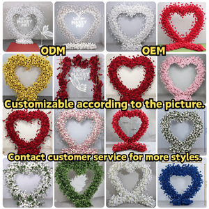 <span class=keywords><strong>Arco</strong></span> di Fiori Artificiali a Forma di Cuore Rosso, Rosa e Bianco 2M*2M per Decorazione Sfondo Matrimonio e Proposte di Matrimonio - Product Image 6