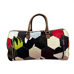 Sac de voyage week-end en cuir véritable de haute qualité, sac à bandoulière, fermeture éclair, doublure en polyester, style luxueux, grande capacité - Product Image 3