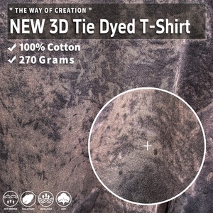 T-Shirt da Uomo Personalizzata con Stampa Tie-Dye 3D, Cotone Lavato, Manica Lunga, Peso 270g, Serigrafia - Product Image 5