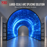Support d'écran LED flexible MCOB pour installation sur palan et sur pied 3840  Affichage de l'image de marque du stand de salon professionnel à 7680Hz