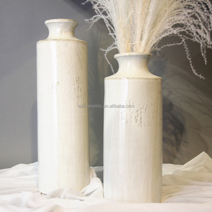 V142b nordic כפרי פרח לבן עץ קרמיקה ייצור <span class=keywords><strong>shabby</strong></span> שיק מקורה קישוט מקורה אגרטל גדול קנטון - Product Image 2