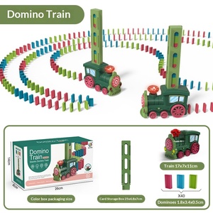 Train électrique transparent Domino avec placement et distribution automatiques, <span class=keywords><strong>jouet</strong></span> intellectuel pour enfants - Product Image 6