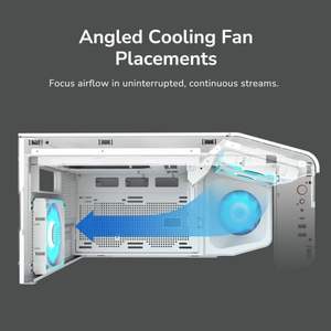 Boîtier métallique <span class=keywords><strong>COUGAR</strong></span> FV270 RGB MidTower E-ATX, support GPU 420 mm, ventilateurs PWM ARGB intégrés, hub de lumière prismatique, filtre de protection, sans outil - Product Image 4