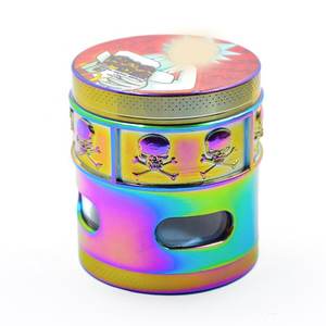 2023 nouveau 55 MM haute qualité Logo personnalisé modèles fenêtre herbe broyeur métal sec herbe broyeur arc-en-ciel haut impression pas cher en gros - Product Image 4