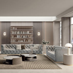 Modern Flanel Modüler Minimalist Bölmeli <span class=keywords><strong>Set</strong></span> Sünger Dolgulu Döşemeli Şık Üç Kişilik Kanepe (Apartmanlar ve Oteller İçin) - Product Image 2