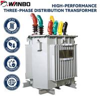 Transformateur de distribution de puissance triphasé immergé dans l'huile à triple enroulement haute efficacité Wanbo-159 50kVA-2500kVA 50/60Hz IP65