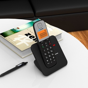 Téléphone de bureau analogique sans fil sans fil compatible <span class=keywords><strong>DECT</strong></span> noir avec identification de l'appelant pour le bureau et la maison - Product Image 6