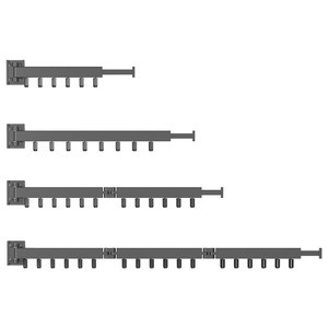 Gấp quần áo nối dài móc treo tường có thể thu vào vải khô giá trong nhà Nhôm Nhà giặt clothesline - Product Image 3