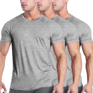 Camiseta Deportiva Personalizada de Compresión para Hombre, Manga Corta, Talla Grande, Transpirable, para Gimnasio, Correr, Secado Rápido - Product Image 4