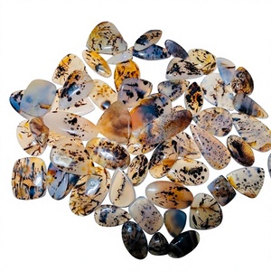 พลอยคริสตัลบำบัดปรับขนาดได้ได้รับการรับรองจาก Montana Agate Cabochon ธรรมชาติทรงหลวม - Product Image 1