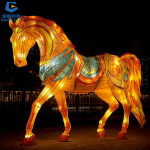 SGFL373 lanterne de parc de zoo à thème chinois exposition lanterne de cheval d'animal pour le festival - Product Image 1