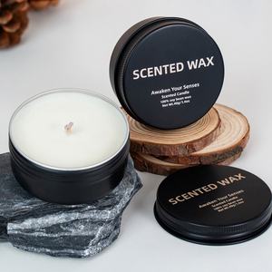 Wholesale Bulk Scented Soy Wax <b>Candles</b> Luxury Gift Set Scents with Raffia Paper Decoration and Greeting Card - Product Image 6
