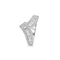 Bague de Mariage Tendance en Argent Sterling 925 avec Zircon Cubique Pavé, Bijou pour Femme, Style Tennis Couronne