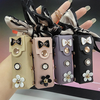 Porte-Clés Mini Luxe en Cuir PU pour Rouge à Lèvres et Gloss, Accessoire de Sac à Main et Breloque d'Auto-Défense