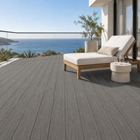 Planche de terrasse composite co-extrudée économique, antidérapante et résistante aux UV, en WPC, pour aménagement paysager et pergola