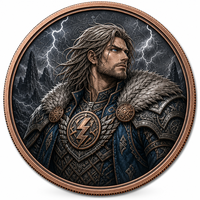Pièce de collection de guerrier viking en cuivre fin .999 de 1 oz, avec portrait de rune nordique personnalisé, médaille commémorative, vente en gros