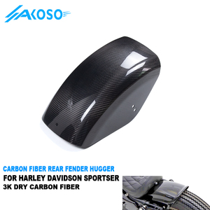 Guardabarros trasero corto para motocicleta Retro de fibra de carbono seco AKOSO para <span class=keywords><strong>Harley</strong></span> Davidson Sportser 883 <span class=keywords><strong>1200</strong></span> X48 72 Bobber <span class=keywords><strong>Chopper</strong></span> - Product Image 1