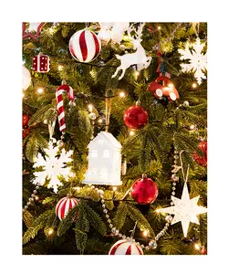 Noel noel ağacı dekorasyon seti yeşil Pvc 150cm 180Cm 210Cm Pet Pe karışık yapımı yapay noel ağacı süsler ile