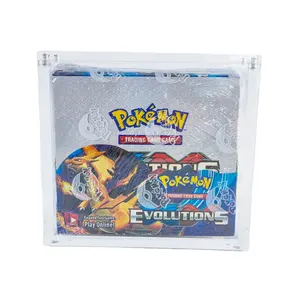 Factory custom clear square acrylic evolutions booster box lucite booster box case