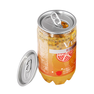 알루미늄 뚜껑 주스 플라스틱 깡통을 가진 250ml 음식 급료 플라스틱 깡통 - Product Image 1