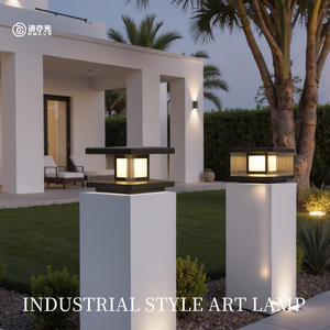 Lampe à pilier extérieure minimaliste moderne, décoration extérieure, lumière d'ambiance pour cour et jardin, lumière de luxe solaire, lampe à pilier de villa - Product Image 2