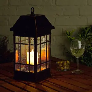 Halloween Decoratie Metalen Solar Lantaarn Voor Tuin Led-straatverlichting