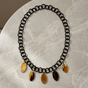 Meilleures ventes 2026 : Collier chaîne classique unisexe en corne naturelle, bijoux écologiques pour anniversaire, promotion exceptionnelle - Product Image 2