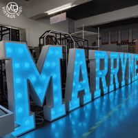 Prix de gros, lettres lumineuses en PVC de 4 pieds, lettres de mariage, lettres lumineuses LED, source de lumière LED pour application de bureau