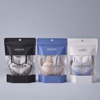 Sacs de sous-vêtements Boxer homme personnalisé emballage avec sacs en plastique zip-lock pour sous-vêtement féminin