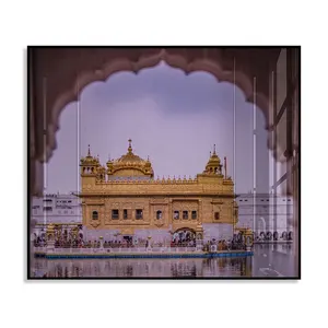 Amritsar Gouden Tempel Gebouw Landschap Muur Kunst Poster En Prints Decor Kristallen Porselein Schilderij