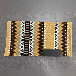 Tapis de selle de cheval occidental en coton tissé à la main, motif aztèque, couverture équestre - Product Image 1