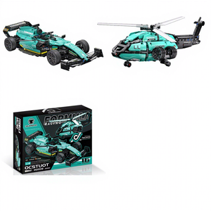 <span class=keywords><strong>Jeu</strong></span> <span class=keywords><strong>de</strong></span> construction en plastique personnalisé <span class=keywords><strong>de</strong></span> 736 pièces 1:14, transformable 2 en 1, voiture <span class=keywords><strong>de</strong></span> course F1 (à tirer en arrière), jouet DIY pour garçons - Product Image 1