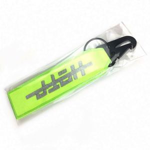 Zhongshan Embroidered Woven Keychain Custom Fabric <b>Keychains</b> Cute <b>Anime</b> Key Chain With Free Design - Product Image 4