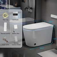 WC intelligent monobloc moderne avec bidet électrique intégré, faible niveau sonore, pour salles de bain de luxe en hôtels et complexes hôteliers