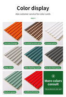 Panneaux muraux et de plafond intérieurs 3D ondulés en WPC, insonorisés, avec design de grille à rainures circulaires, imperméables, écologiques, pour salon