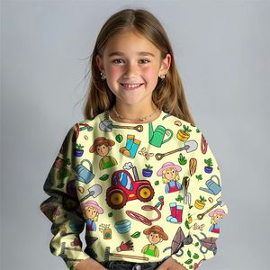 Suéter de punto de granjero Cute <span class=keywords><strong>Icon</strong></span> Farm Garden, jersey de poliéster de algodón personalizado, jersey de cuello redondo holgado para uso diario - Product Image 5