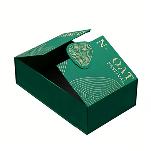 Haute <span class=keywords><strong>qualité</strong></span> commerciale UV avantage estampage à chaud Logo feuille Double ouverture boîte-cadeau matériaux recyclés pour la stratification mate - Product Image 2