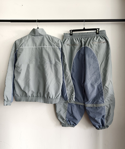 Tute Sportive da Uomo Due Pezzi con Logo Personalizzato Giacca a Vento e <span class=keywords><strong>Pantaloni</strong></span> Larghi in Nylon Produttore di Tute da Ginnastica - Product Image 2