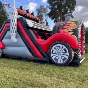 Giant Outdoor Inflatable Monster Truck Obstacle Course 56' L PVC Material 20 <b>Passenger</b> Capacity for Commercial Use - Product Image 3