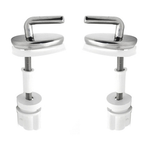 Cerniere Regolabili in Acciaio Inox Cromato, Larghezza 11 Cm, Altezza 18 Cm, per Sedili WC - Product Image 1