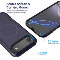 Étui de téléphone hybride magnétique de luxe en TPU et PC pour 15/16/17 Pro Max - Charge sans fil et antichoc
