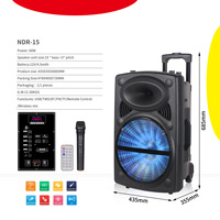 Enceinte portable NDR 12 pouces 15 pouces pour danse carrée, haut-parleur mobile haute puissance pour extérieur avec batterie, enceinte Bluetooth portable