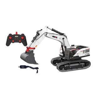 Excavatrice télécommandée en plastique 1594, électrique, portée 50m, échelle 1:14, véhicule d'ingénierie jouet avec chargeur - Product Image 1