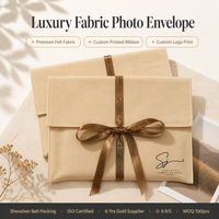 Pochette enveloppe en velours kaki imprimée avec logo personnalisé pour vêtements, sac de rangement haut de gamme en suède pour extensions capillaires et perruques